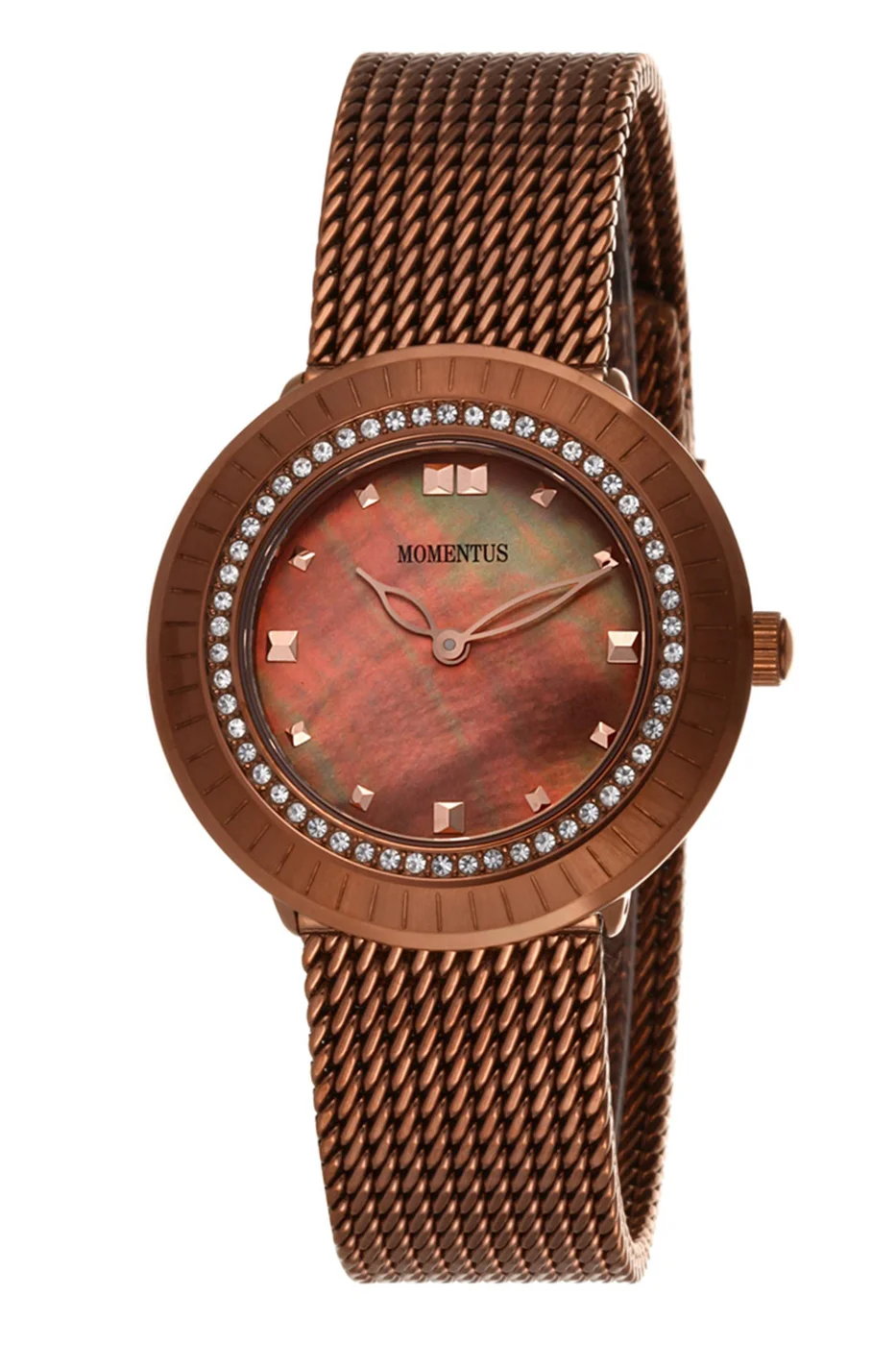 Momentus DW267T-03TR Bronz Beyaz Taş Detaylı Bayan Kol Saati