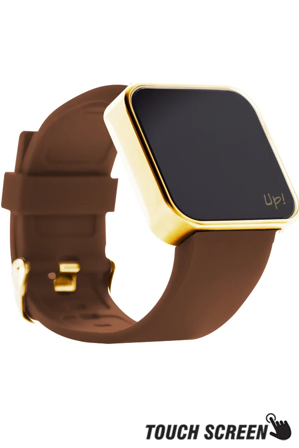 Up! Watch Touch Shiny Gold & Kahverengi Kol Saati