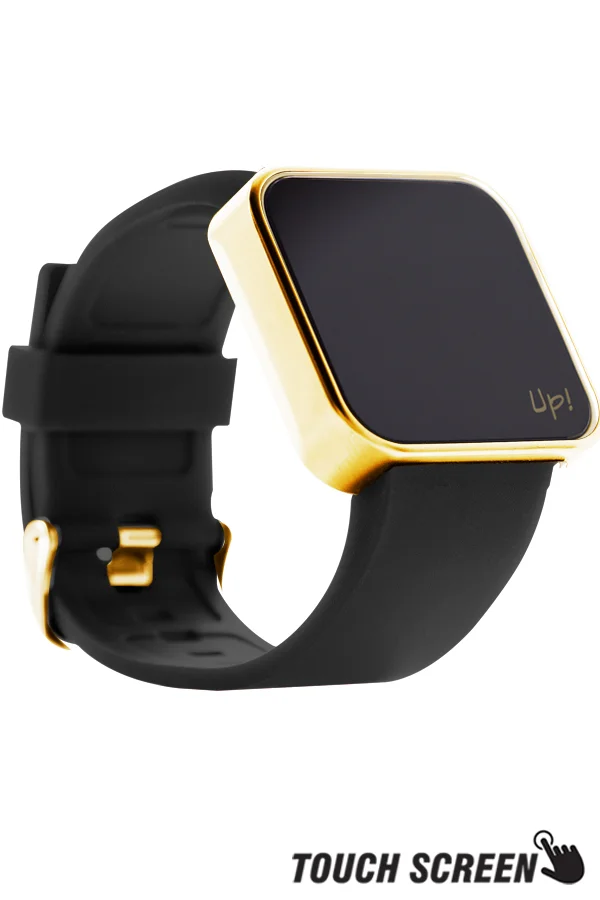 Up! Watch Touch Shiny Gold & Siyah Kol Saati