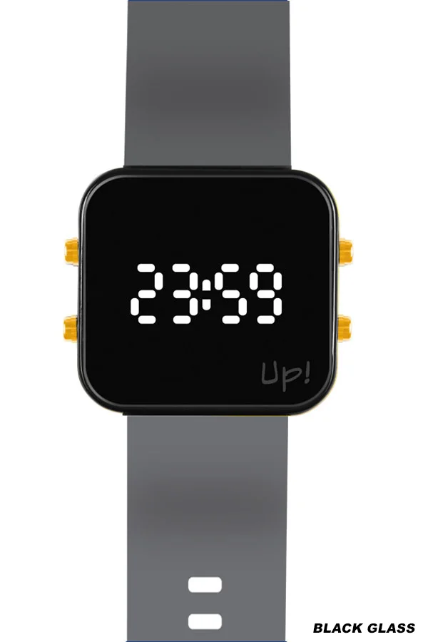 Up! Watch New Black Glass Gold Key Siyah & Gri Kol Saati