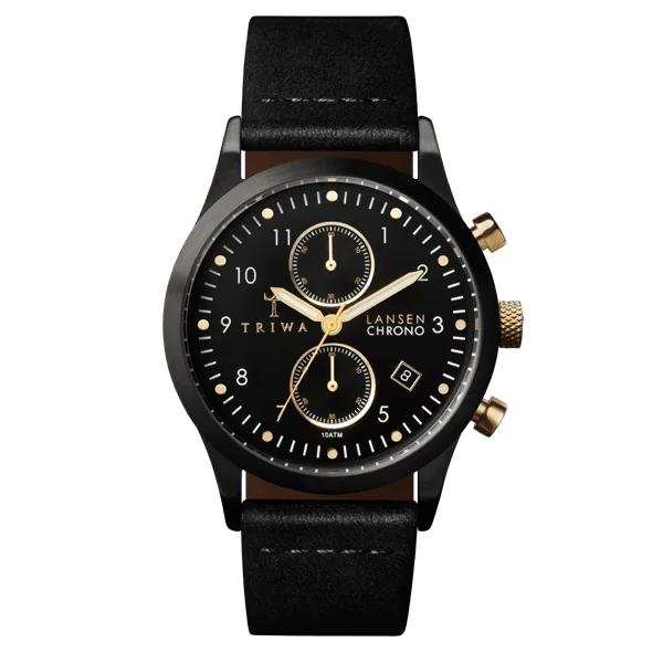 Triwa LCST108 Midnight Lansen Chrono Black Classic Kol Saati