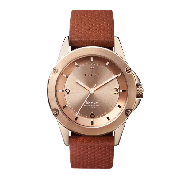 Triwa SKST102 Rose Skale Brown Dots.C Kol Saati