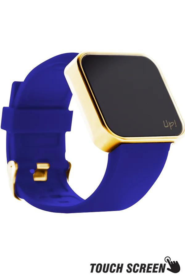 Up! Watch Touch Shiny Gold&blue Kol Saati