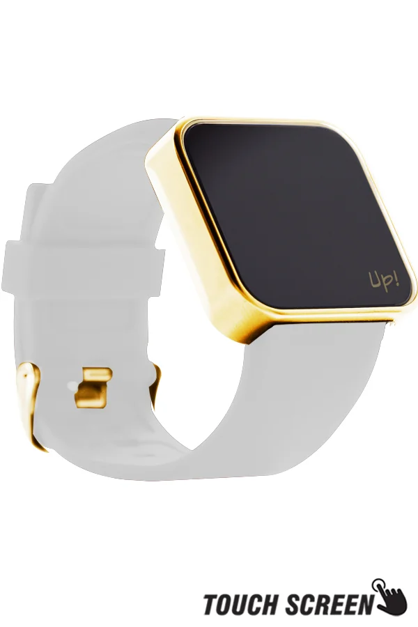 Up! Watch Touch Shiny Gold&white Kol Saati
