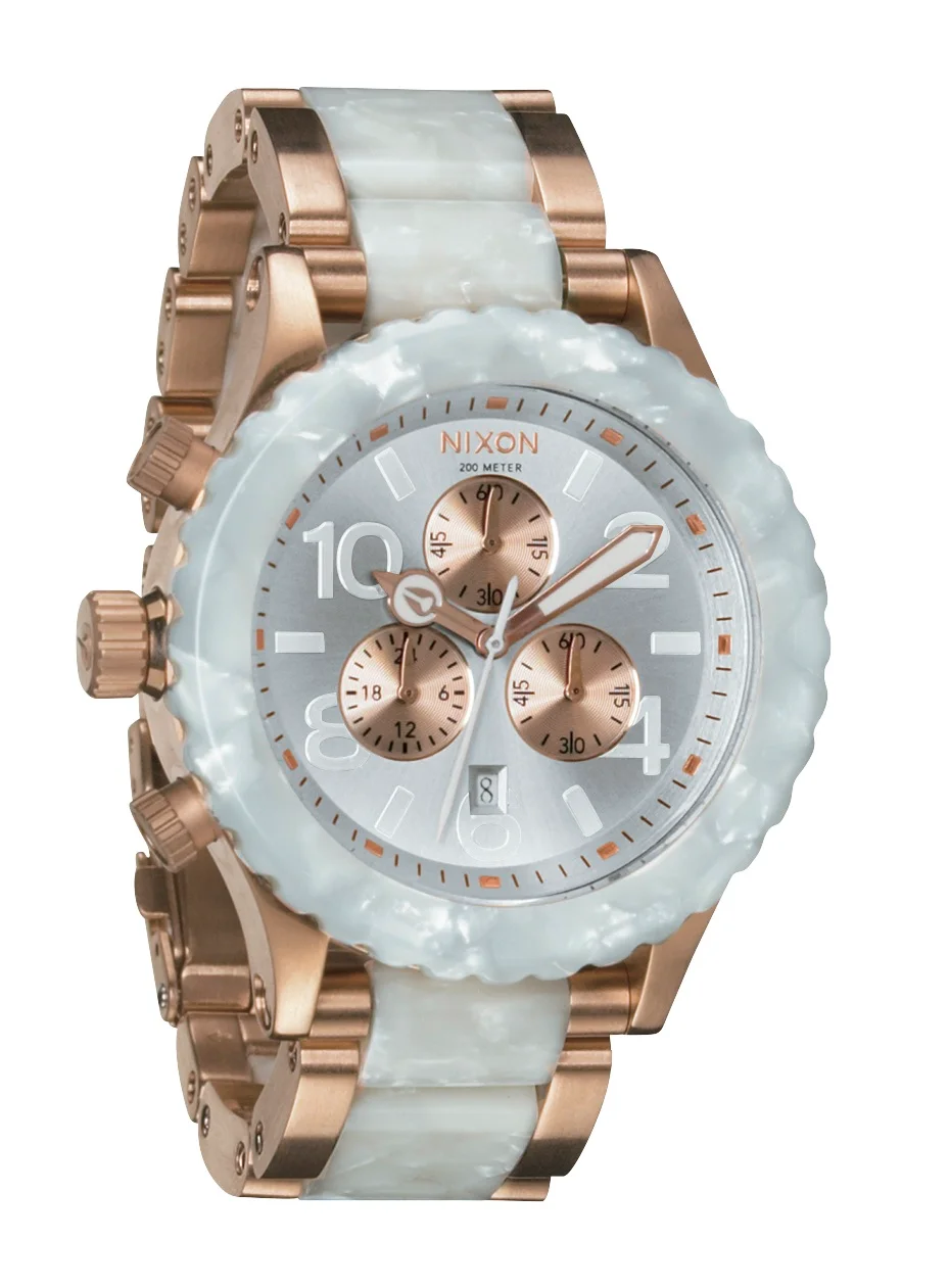 A037-1046 - Nixon 4220 Chrono Rs Gld/wht Gran Kol Saati - A037