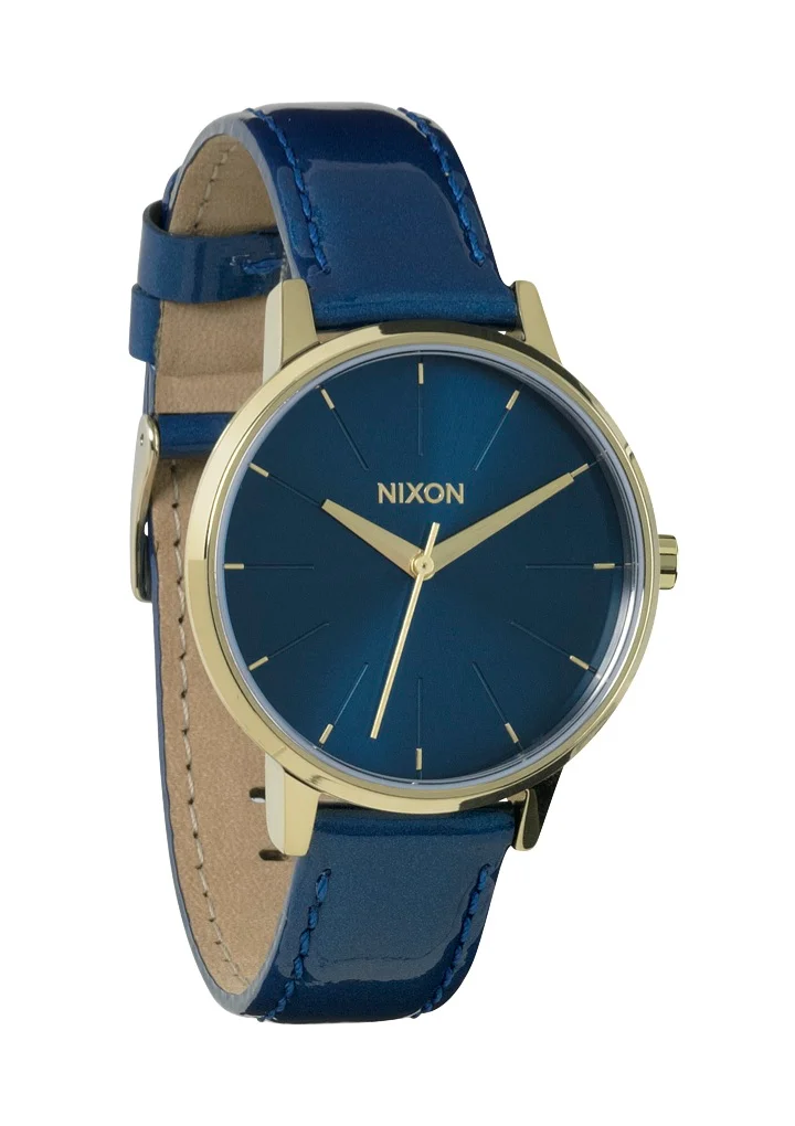 A108-1395 - Nixon Kensıngton Leather Blue / Champagne Gold Pat