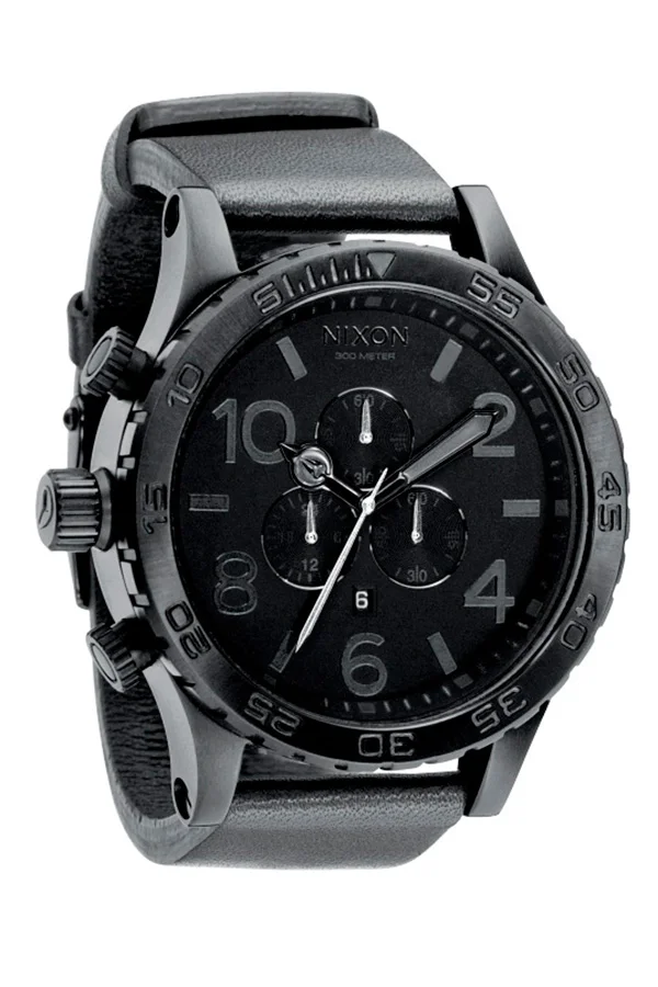 Nixon A124.001 51-30 Chrono Leather All Black