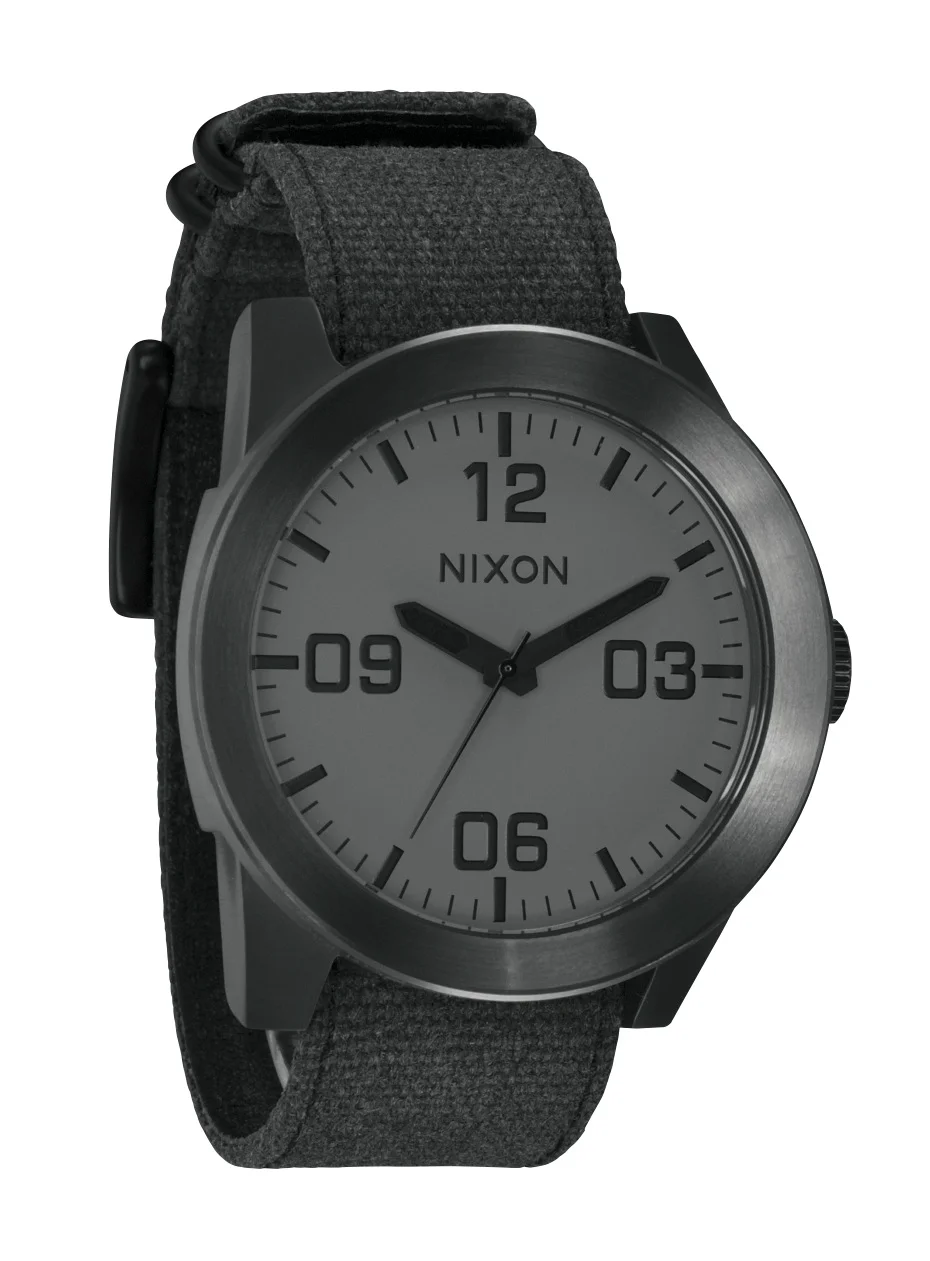 A243-1062 - Nixon Corporal Matte Black/matte Gunmetal Kol Saat