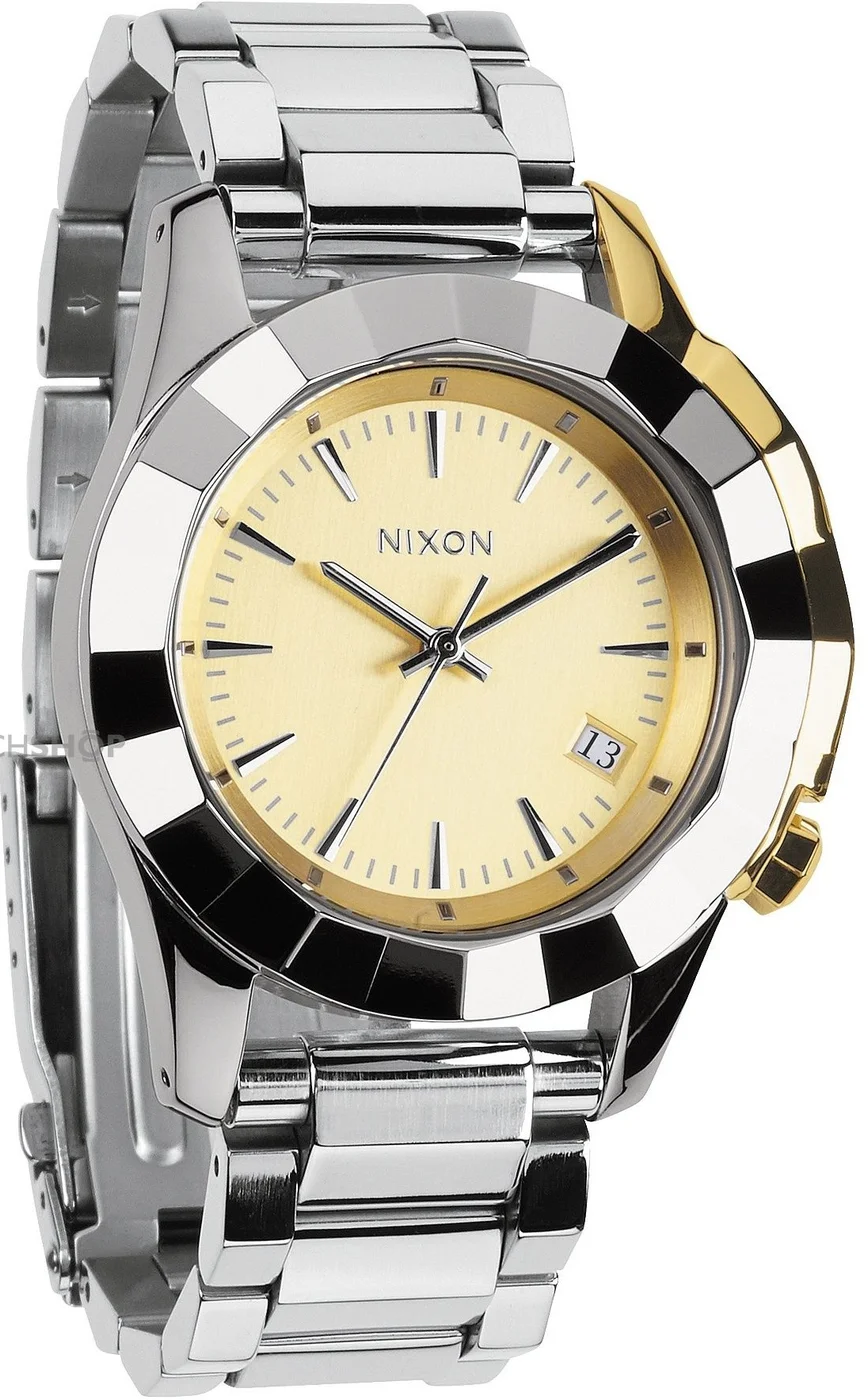 A288-1431 - Nixon Monarch Silver / Light Gold Kol Saati - A288
