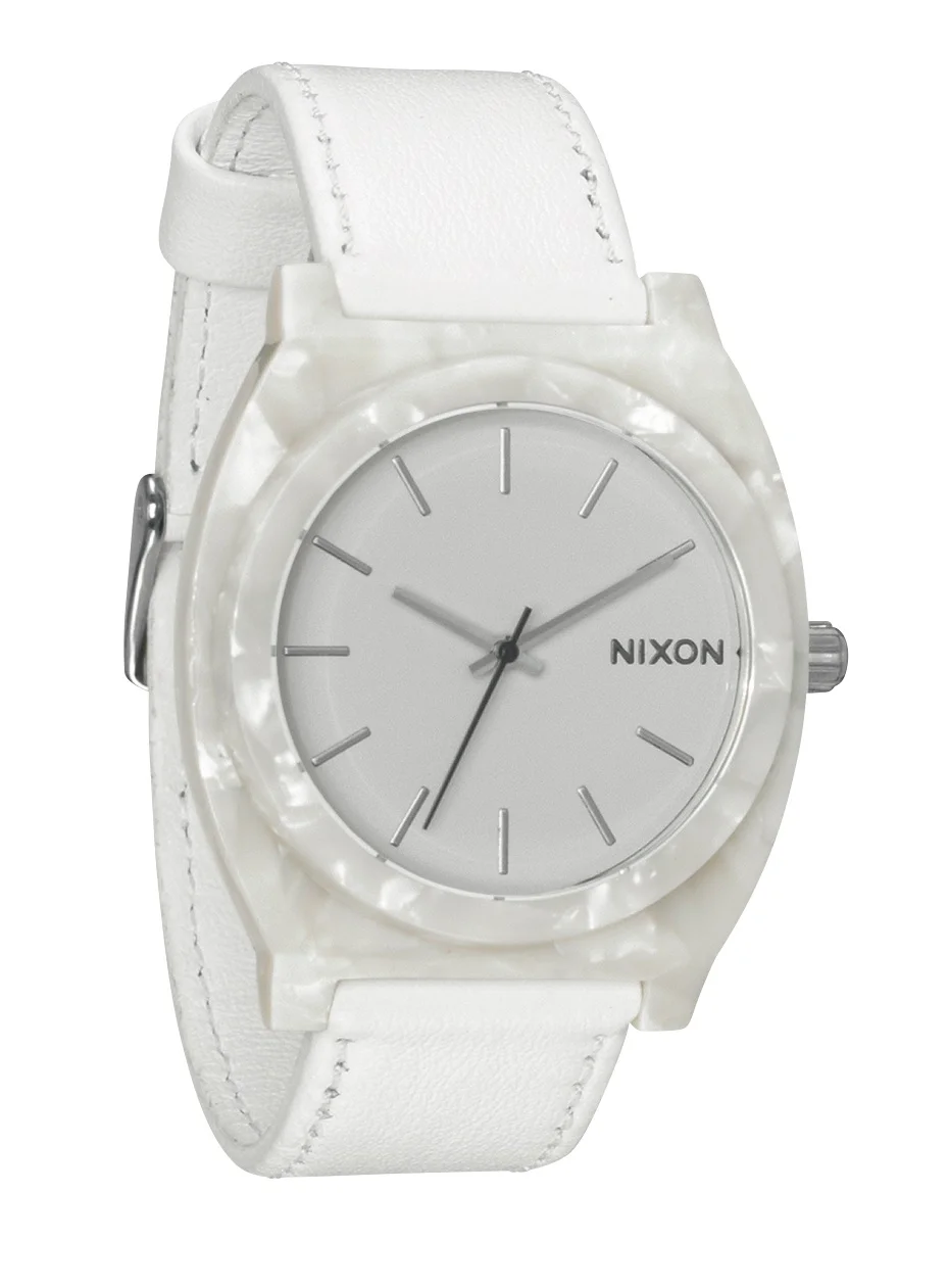 A328-1029 - Nixon Tıme Tellar Acetate Leather Whıte Granıte Ko