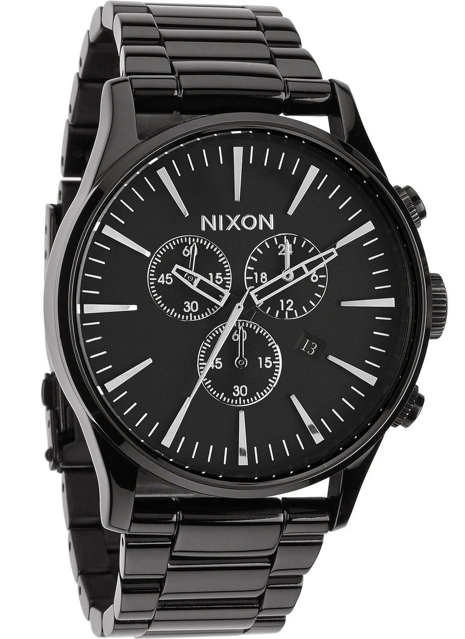 A386-001 - Nixon Sentry Chrono All Black Kol Saati - A386 001