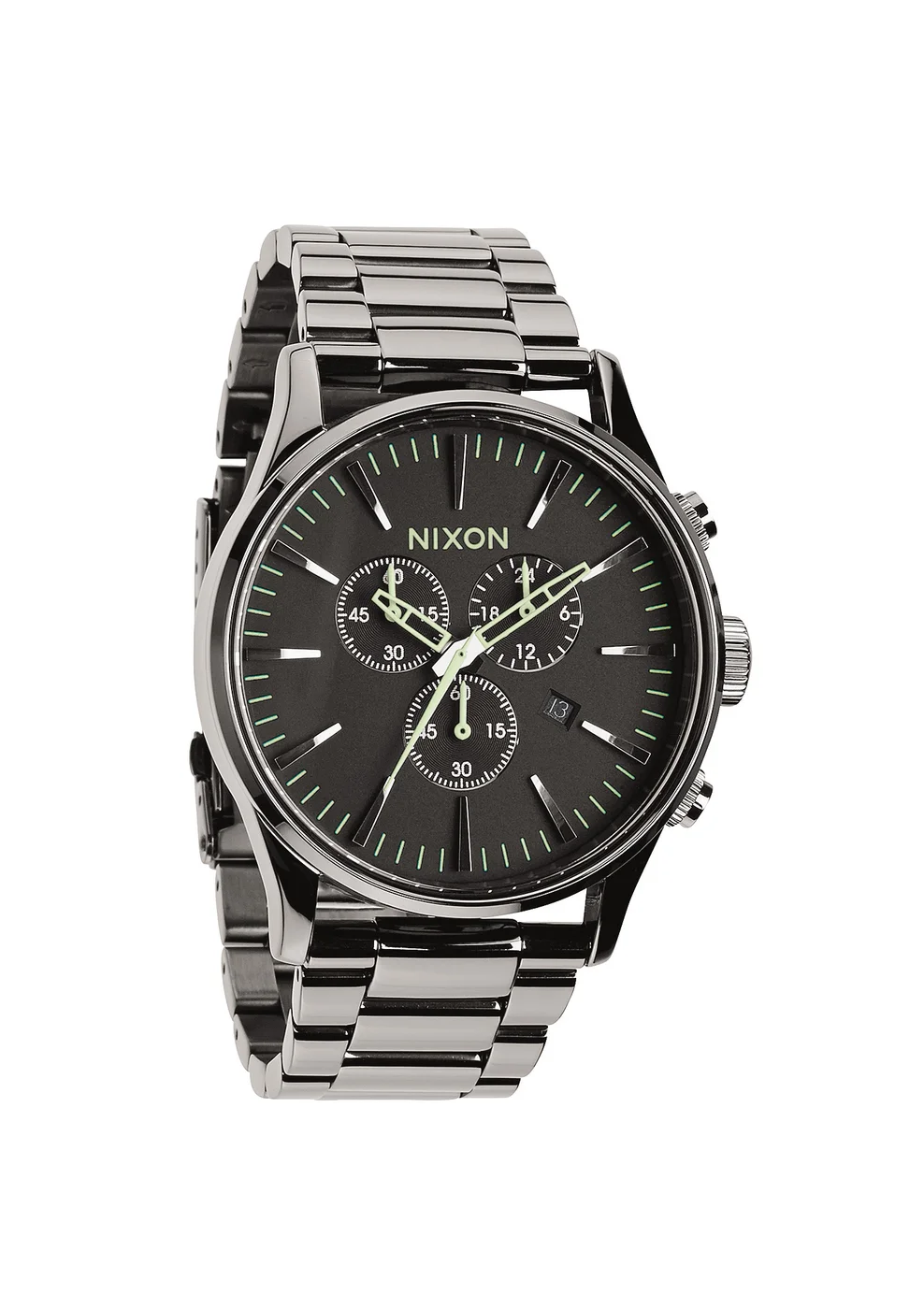 A386-1885 - Nixon Sentry Chrono Polished Gunmetal / Lum Kol Sa
