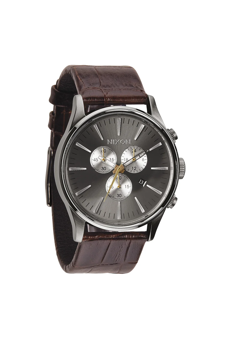 A405-1887 - Nixon Sentry Chrono Leather Brown Gator
