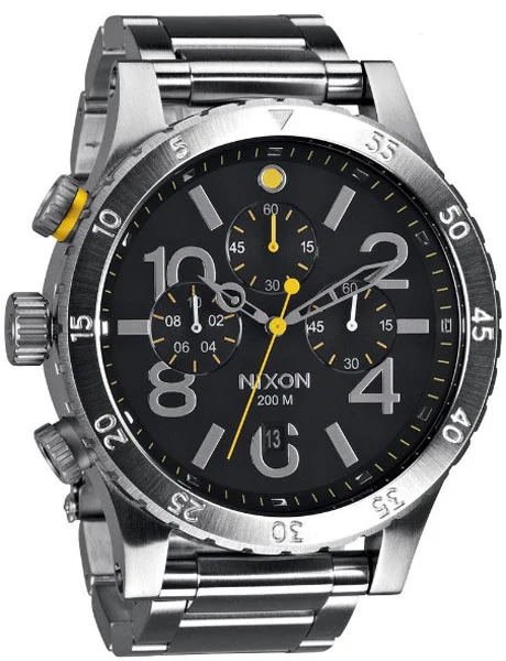 A486-000 - Nixon 48-20 Chrono Black Kol Saati - A486 000