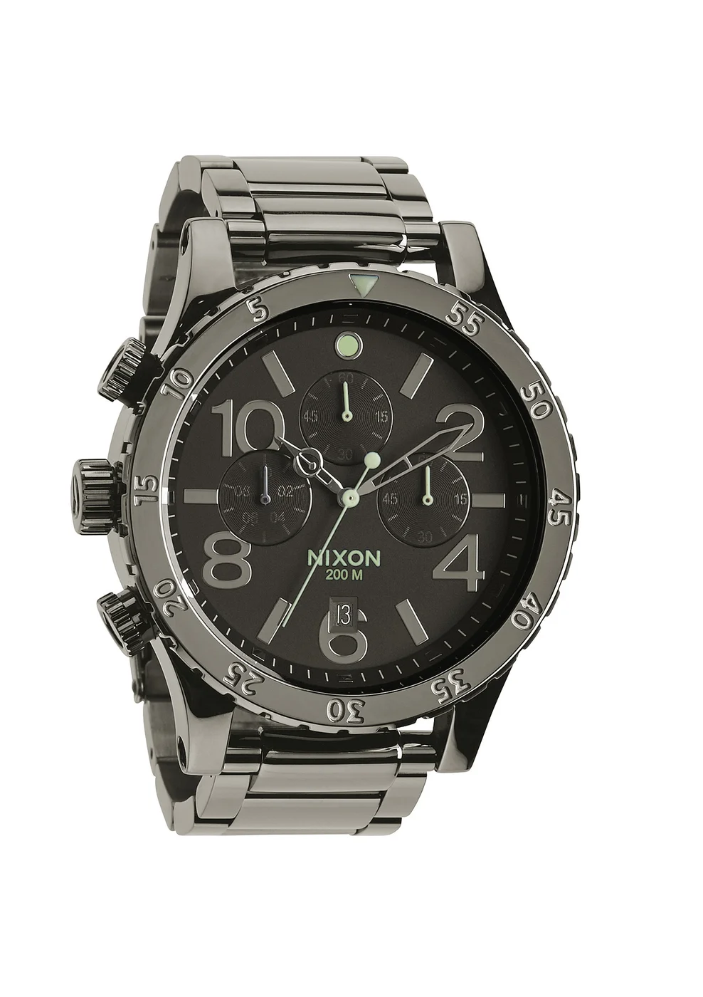 A486-1885 - Nixon 48-20 Chrono Polished Gunmetal / Lum Kol Saa