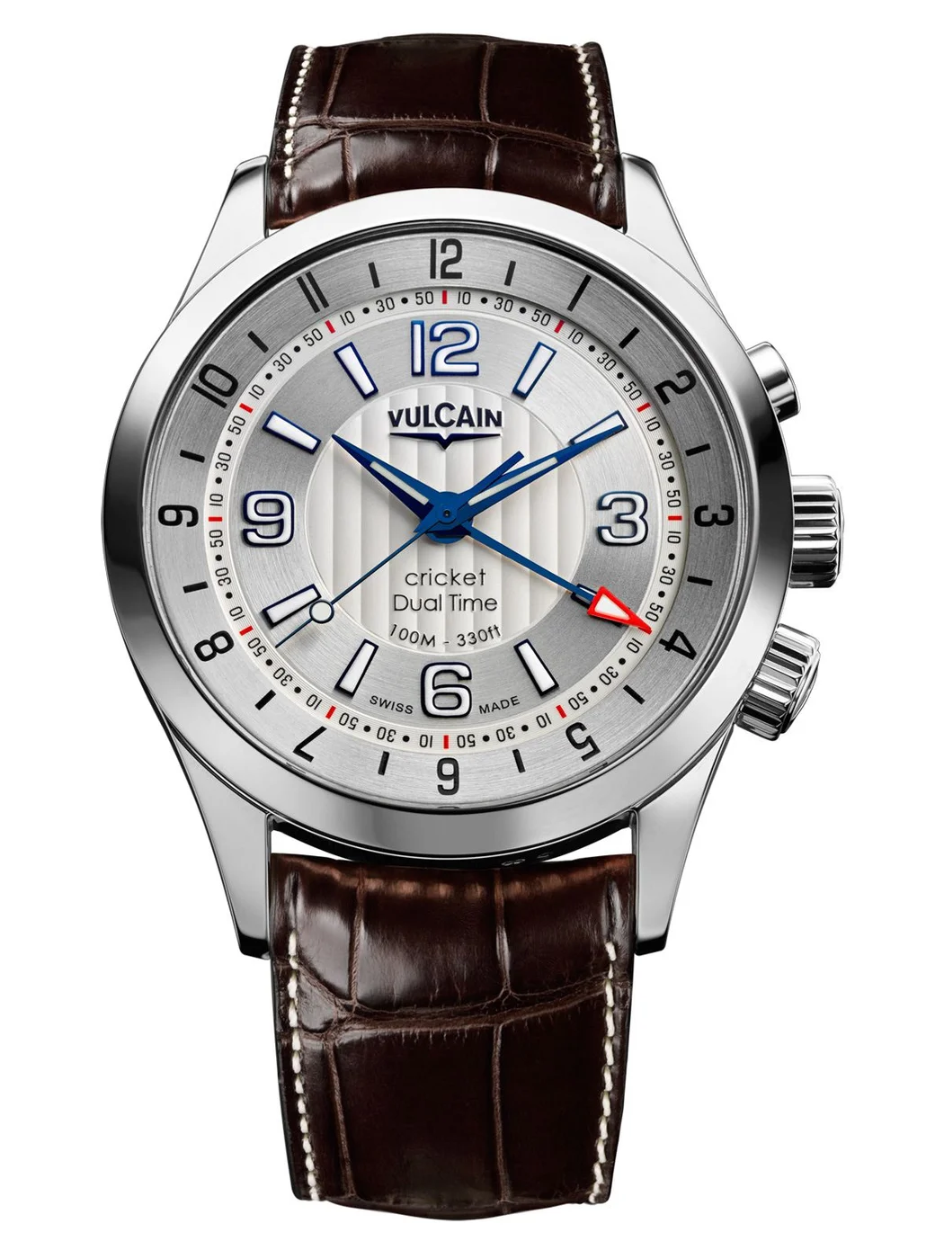 Vulcain 100133.210LF Aviator Dual Time-steel Kol Saati