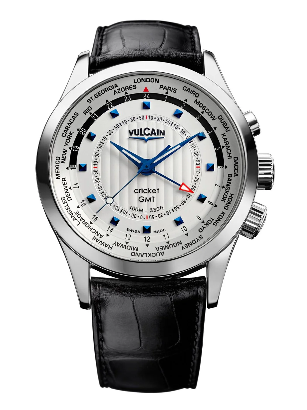 Vulcain 100135.217LF Aviator Gmt 2009 - Steel Kol Saati