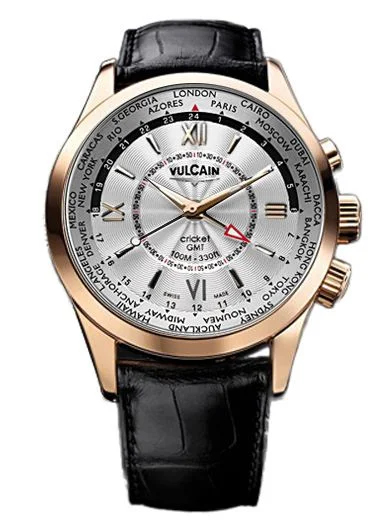 Vulcain 100508.145L Aviator Gmt - Gold Kol Saati