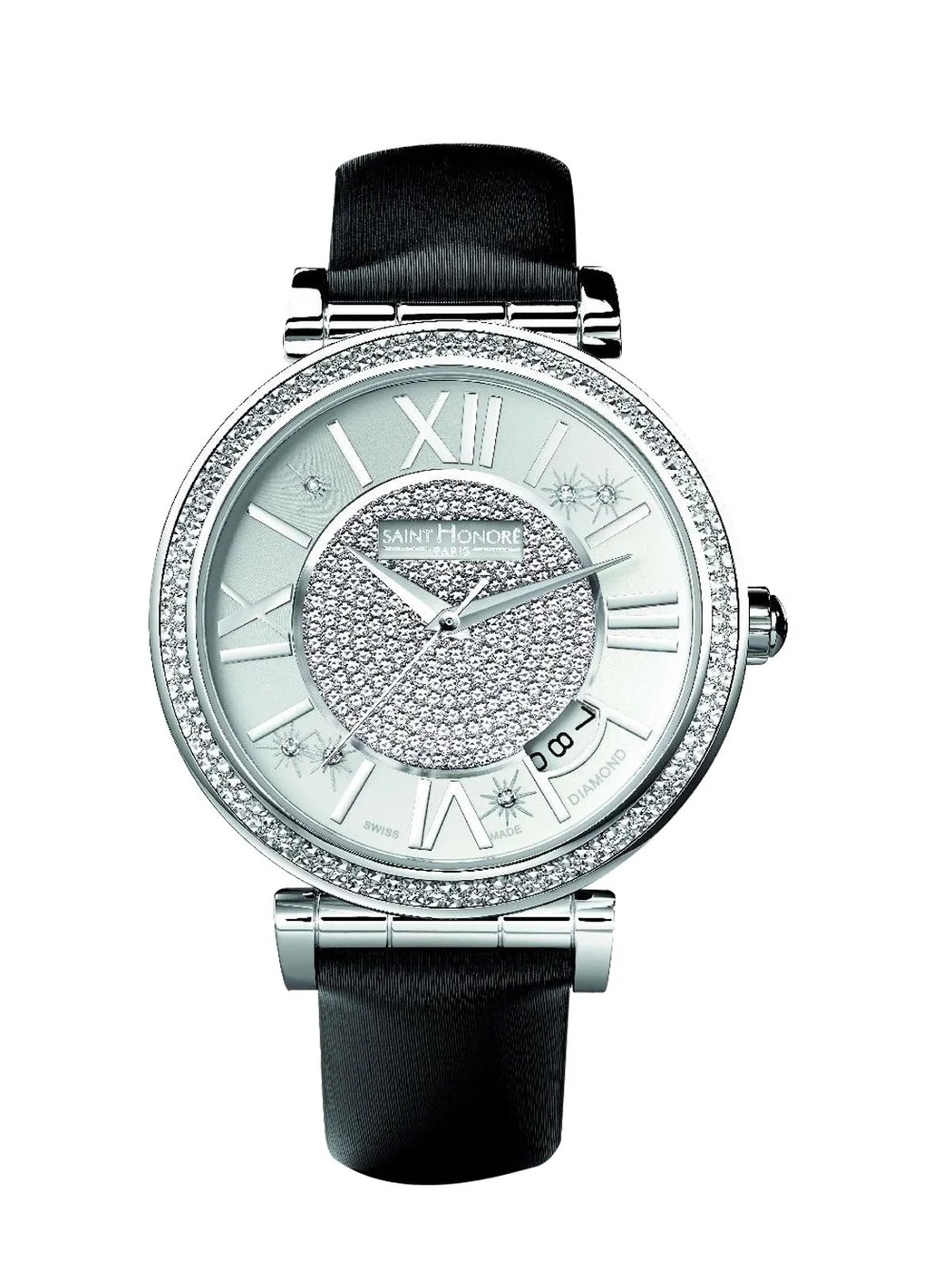 Saint Honore 766012 1PARDN Opera Medium Steel Eclair Full Taşlı Kol Saati