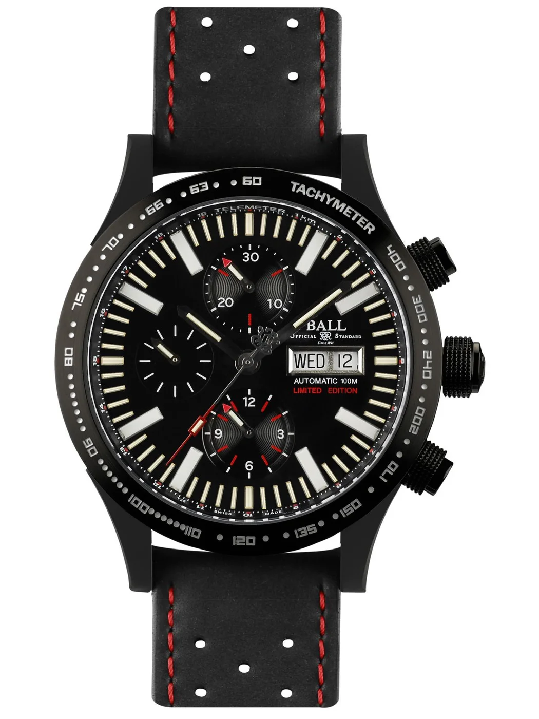 Ball CM2192C-P2-BK Fireman Strom Chaser Chrono Dlc Glow Kol Saati