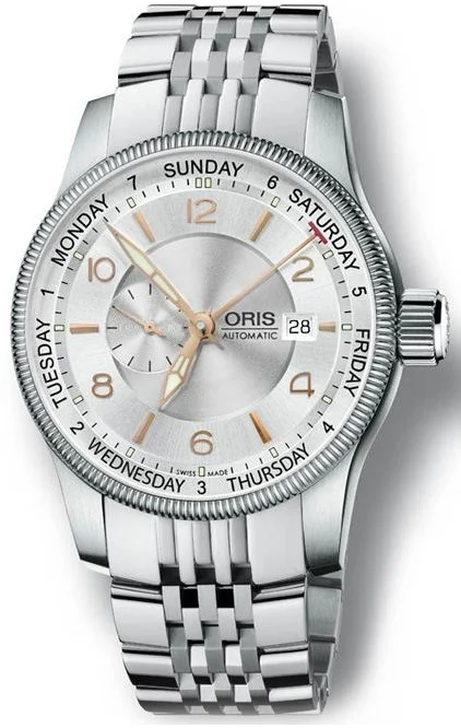 Oris 645.7629.40.61M Aviation Big Crown Small Sec.,pointer Day Kol Saati