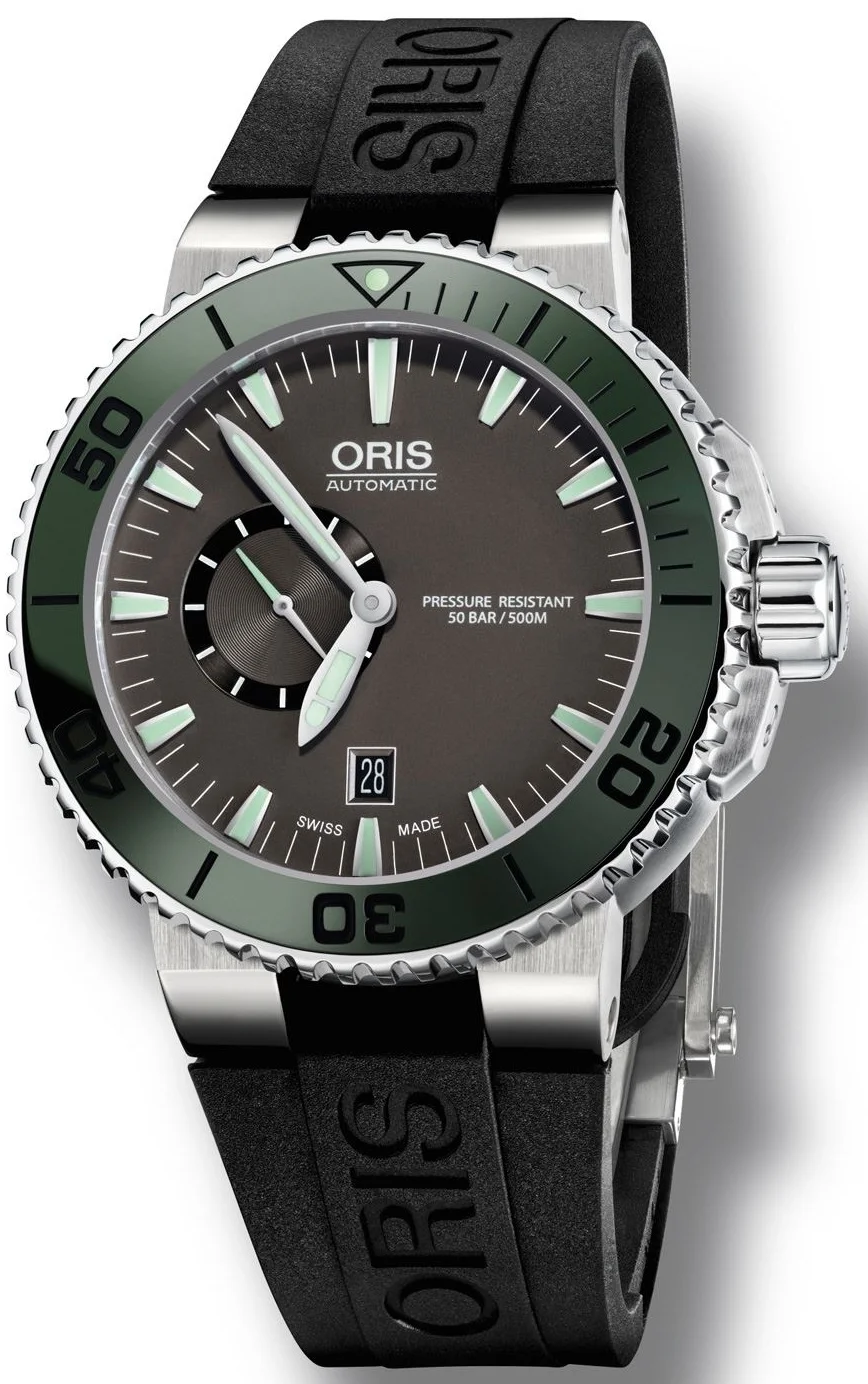 Oris 743.7673.41.57R Diving Aquis Small Second, Date Kol Saati