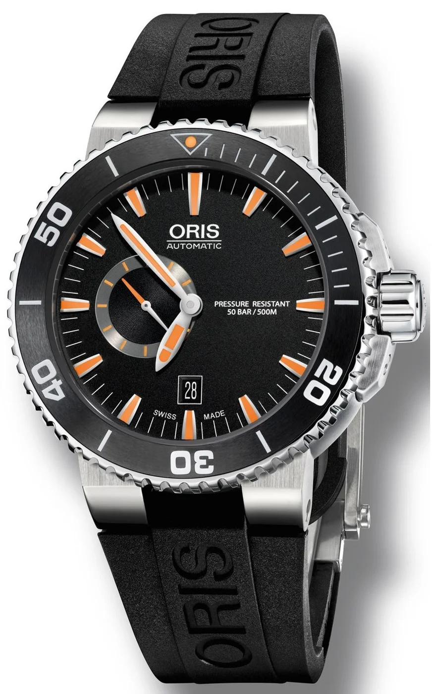 Oris 743.7673.41.59R Diving Aquis Small Second, Date Kol Saati