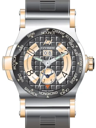 Hysek AB02B92A22-CA01 Abyss 44 Mm Dual Time Kol Saati
