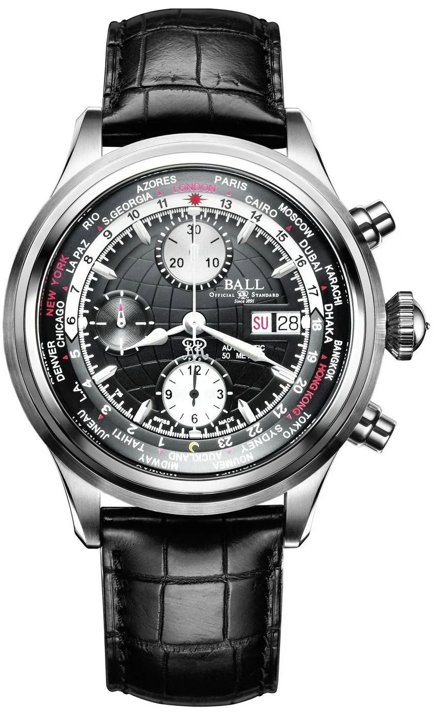 Ball CM2052D-LFJ-SL Trainmaster Worldtime Kol Saati