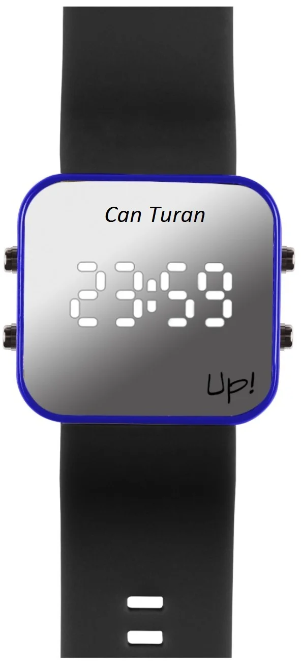 Up! Watch Mavi Siyah Unisex Yeni Yıl Saati