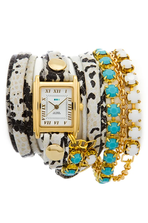La Mer Collection Black White Snake Layerwarp Saat