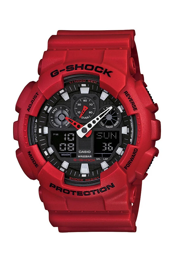 Casio GA-100B-4ADR Kırmızı Erkek Kol Saati