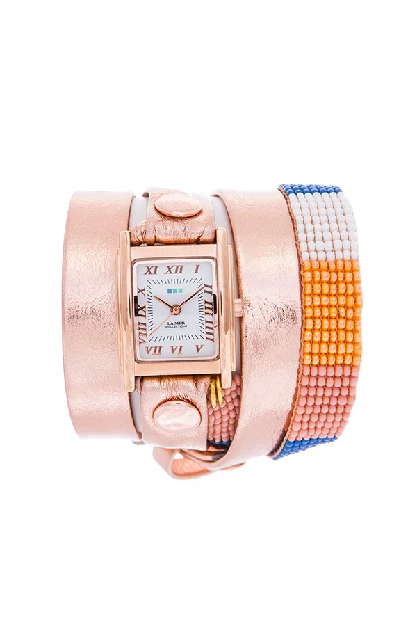 La Mer Collection Rose Gold-Orange Saat