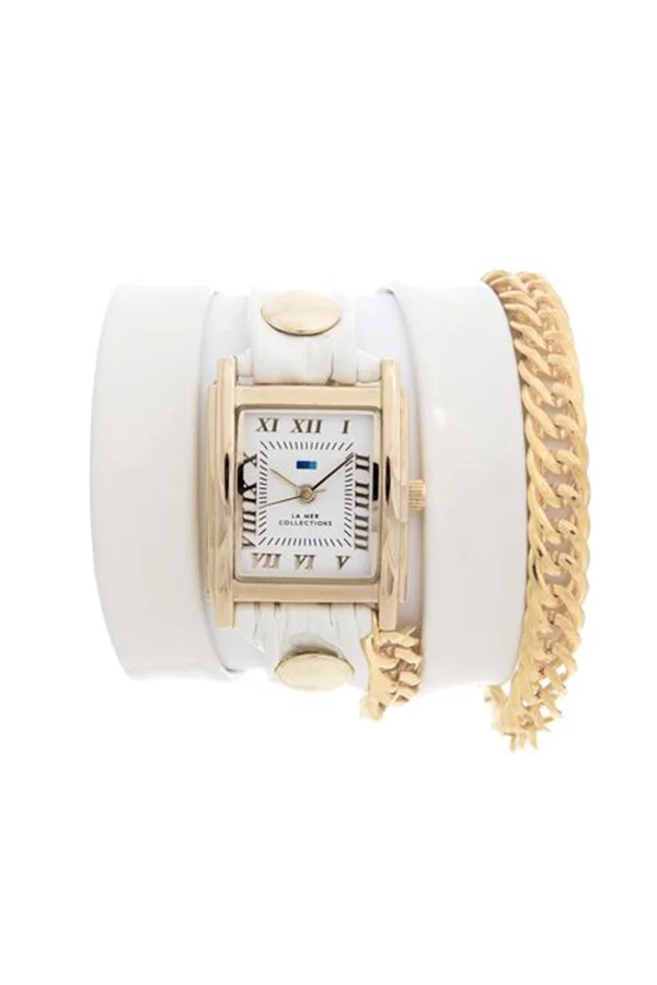 La Mer Collection White Gold Glam Saat