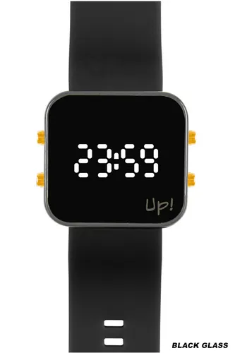Up! Watch New Black Glass Gold Key Gri & Siyah Kol Saati