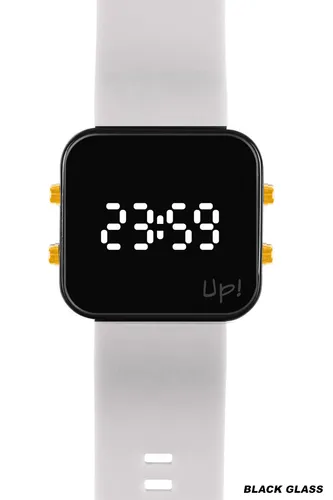 Up! Watch New Black Glass Gold Key Siyah & Beyaz Kol Saati