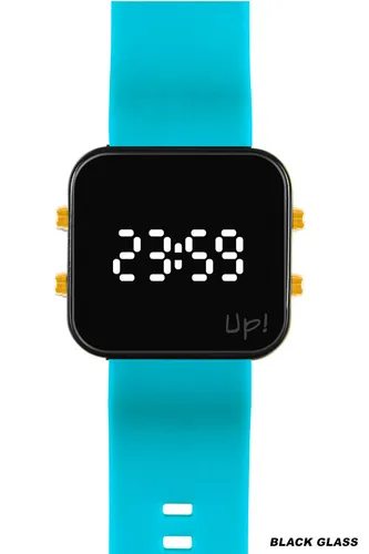 Up! Watch New Black Glass Gold Key Siyah & Turkuaz Kol Saati