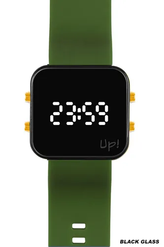 Up! Watch New Black Glass Gold Key Siyah & Yeşil Kol Saati