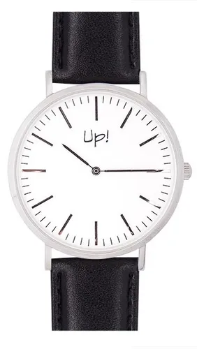 Up! Watch Silver & Black Slim Case Saat
