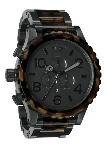 A083-1061 - Nixon 51-30 Chrono Matte Black/dark Tortoıse Kol S