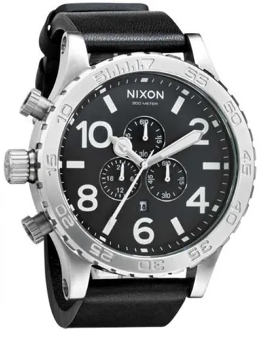 A124-000 - Nixon 51-30 Chrono Leather Black Kol Saati - A124