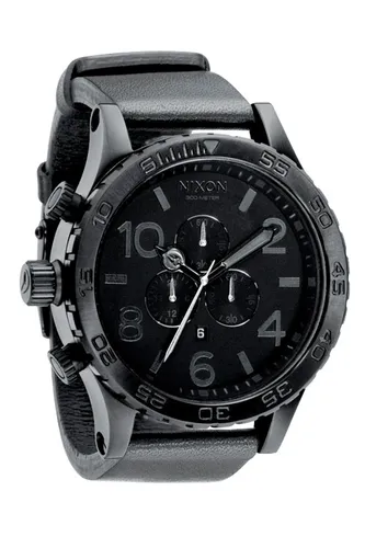 Nixon A124.001 51-30 Chrono Leather All Black