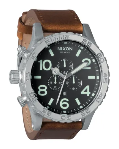 A124-1037 - Nixon 51-30 Chrono Leather Black/saddle Kol Saati
