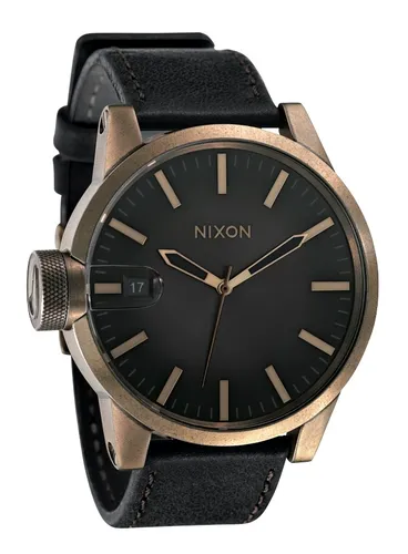 A127-581 - Nixon Chronıcle Antıque Gold/black Kol Saati - A12