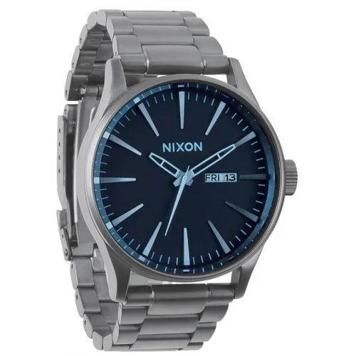A356-1427 - Nixon Sentry Ss Gunmetal / Blue Crystal Kol Saati