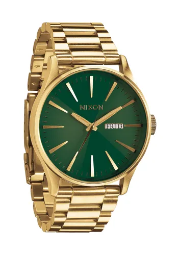 A356-1919 - Nixon Sentry Ss Gold / Green Sunray Kol Saati - A3