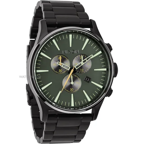 A386-1042 - Nixon Sentry Chrono Matte Black / Surplus Kol Saat