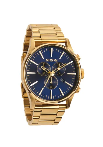 A386-1922 - Nixon Sentry Chrono Gold / Blue Sunray Kol Saati -