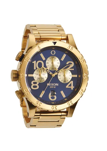 A486-1922 - Nixon 48-20 Chrono Gold / Blue Sunray Kol Saati -