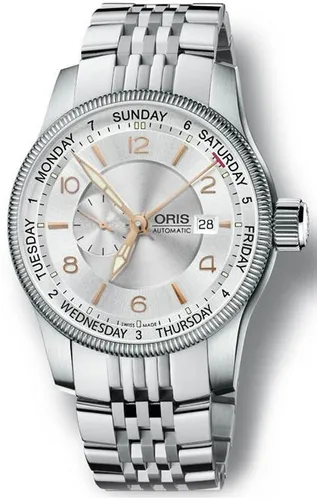 Oris 645.7629.40.61M Aviation Big Crown Small Sec.,pointer Day Kol Saati